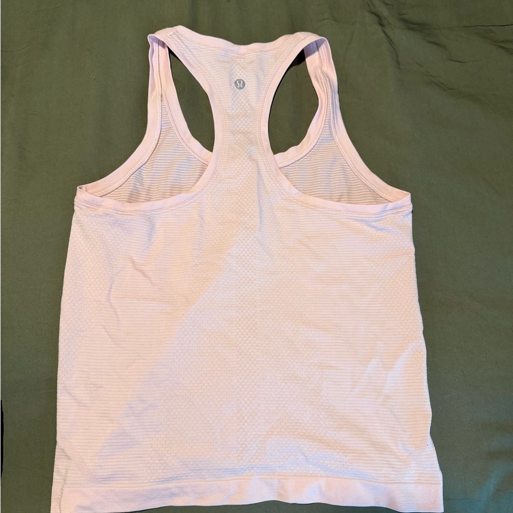 Lululemon Athletica Light Pink Swiftly Tech Racerback Waist Length Tank